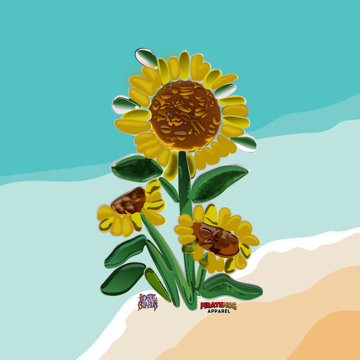 Sunflower Stained Glass - Hoodie