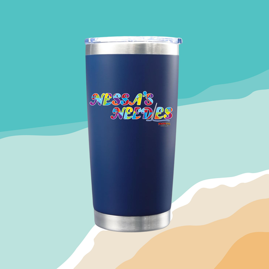 Nessa's Needles Logo - Travel Tumbler
