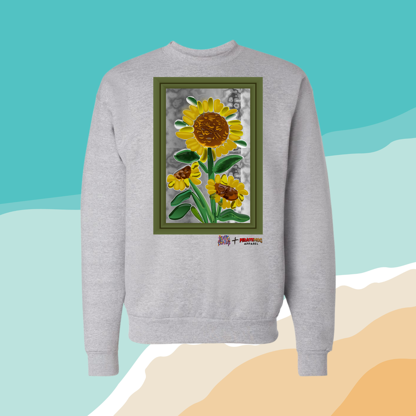 Sunflower Stained Glass Window - Sweatshirt
