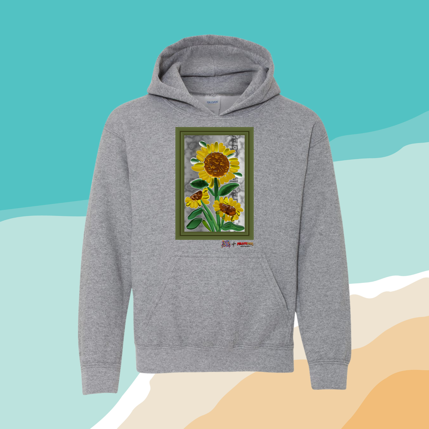 Sunflower Stained Glass Window - Hoodie