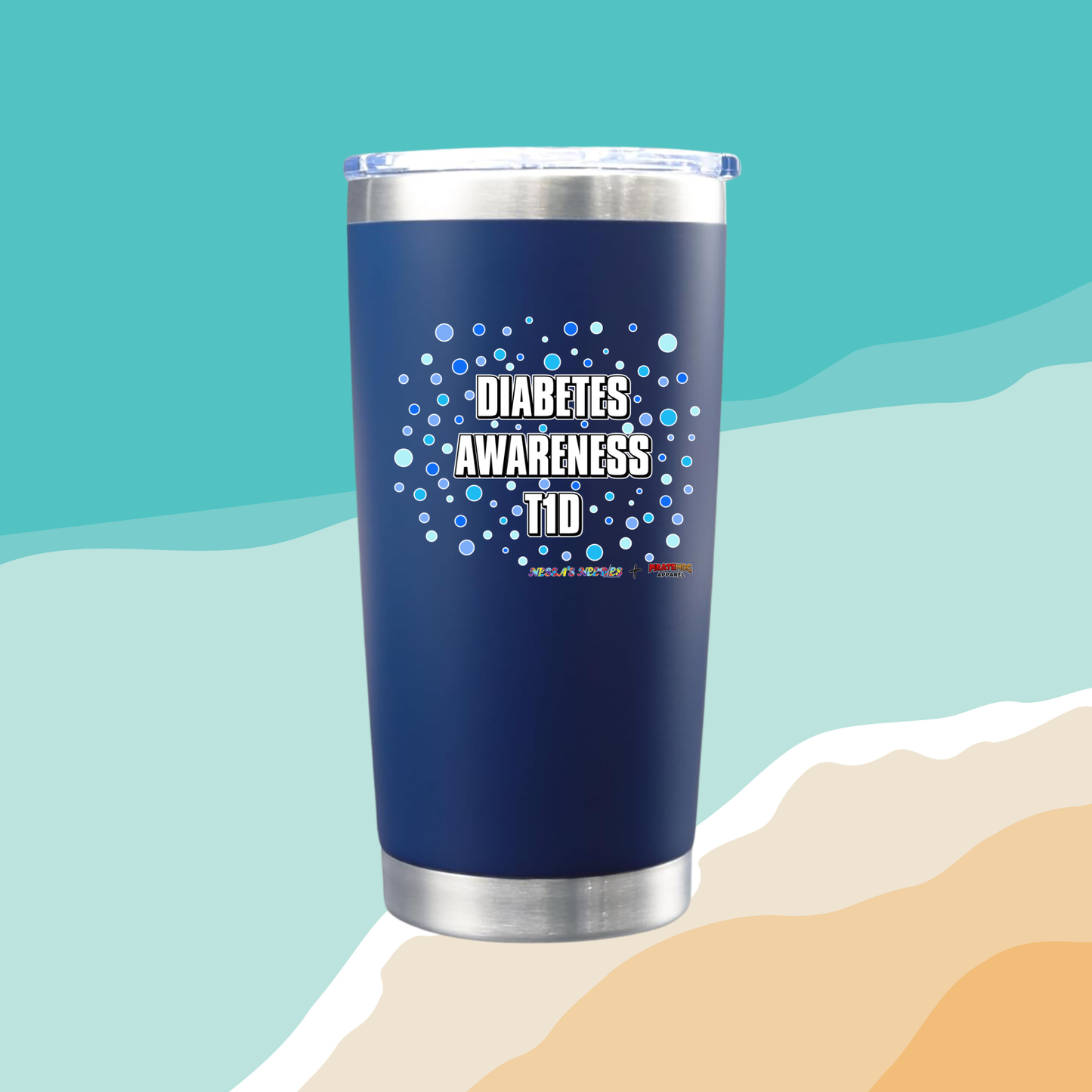 T1D Bubbles - Travel Tumbler