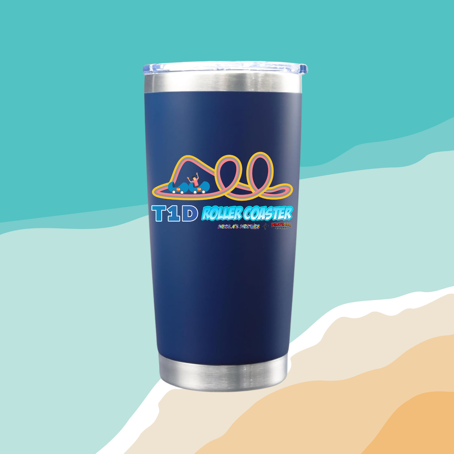 T1D Rollercoaster - Travel Tumbler